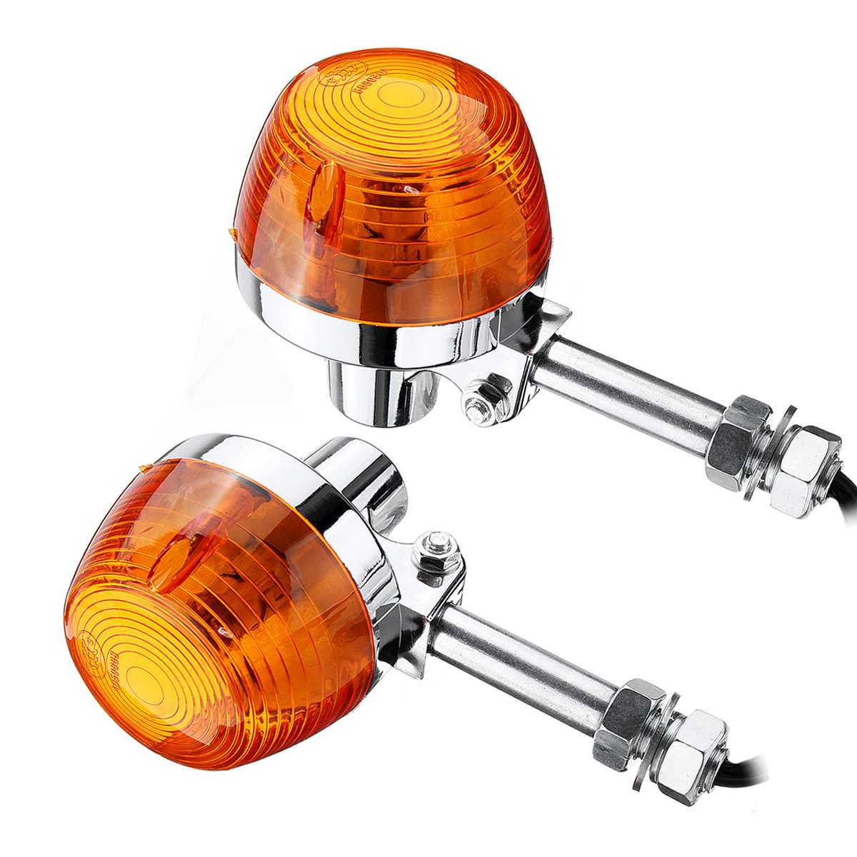 2/4 Stuks Motorcycle 10Mm Richtingaanwijzer Indicatoren Amber Voor Honda XL100 C70 CT70 CT90 CB350 CM400 CB450 CB750