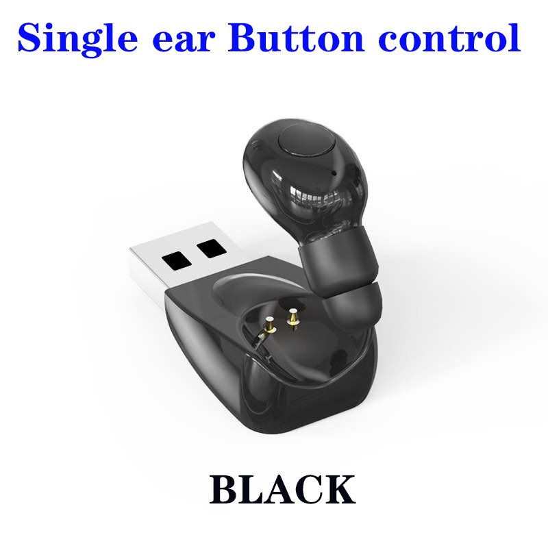 S6 Plus Tws Headsets Noise Cancelling Earbuds Wireless Bluetooth Earphone Sports In Ear buds For Samsung Galaxy All Smart Phones: s9 black single ear
