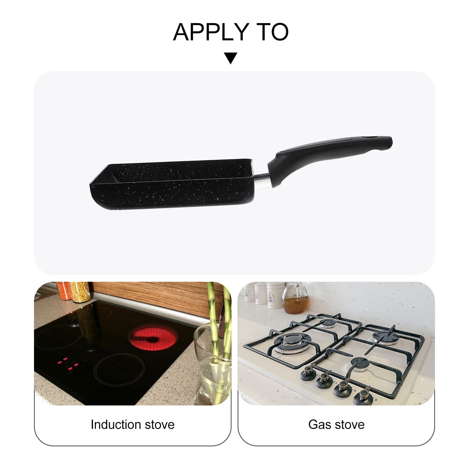 Japanese Square Skillet Pan Japanese Style Tamagoyaki Pan Kitchen Non Stick Frying Pan