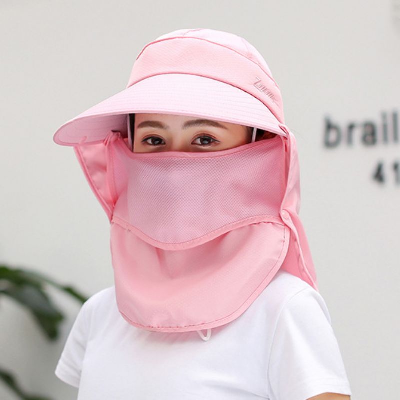 Sombrero para el Sol a prueba de viento para mujer, gorro de secado rápido de doble capa, protección para cubrir cuello y rostro, gorra UV con protección solar, gorro de pesca para exteriores y senderismo