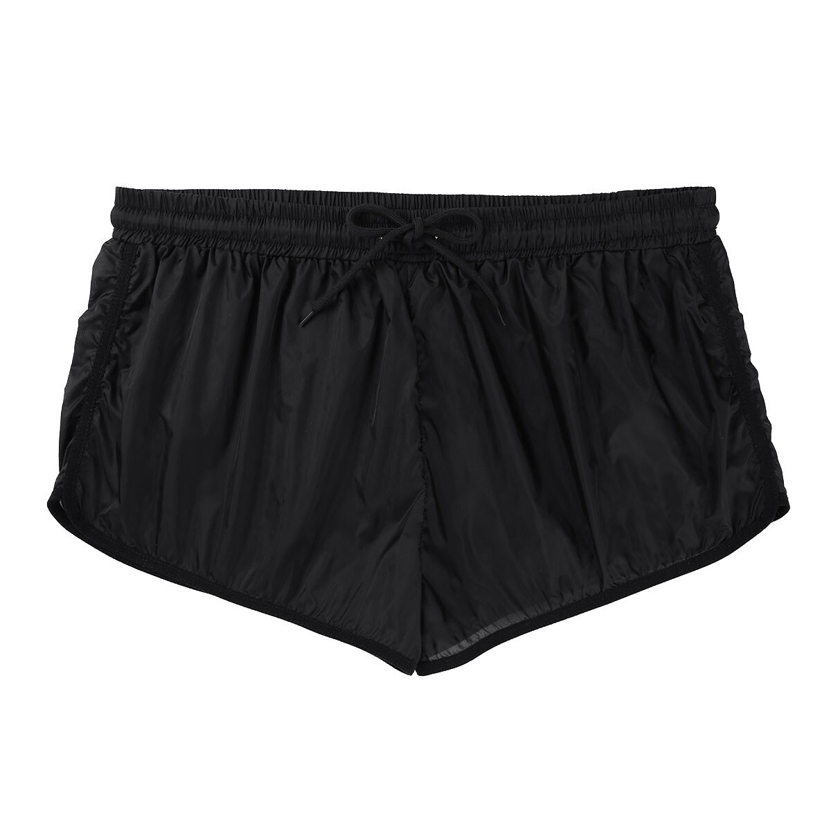 Mens See-Through Koord Snel Droog Strand Shorts Zwembroek Sexy Strand Badpak Korte: Black / L