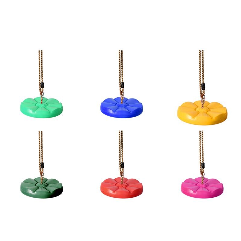 Columpio de cuerda de disco de columpio para interiores y exteriores, Columpio de cuerda de nailon ajustable, rojo para jugar con chico y niños