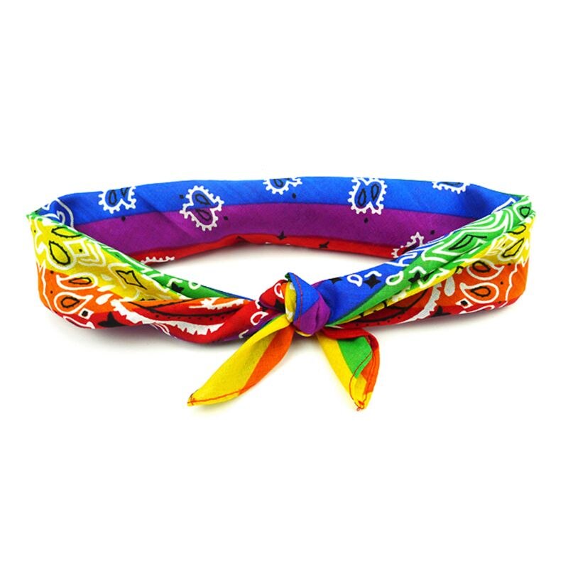 Nieuwe Mode Hip Hop 100% Katoen Bandana Vierkante Sjaal Gradiënt Kleur