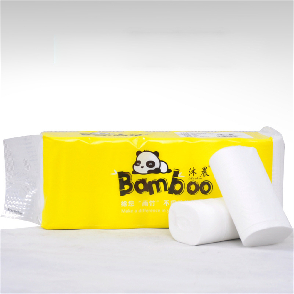 10 Rolls Soft Toilet Paper Roll Paper Tissue Paper Roll 4 Layer Thickened Household Paper Wetable Paper For House Nakin Paper