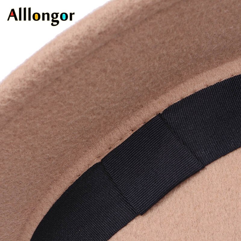 Outono 2020 inverno feminino chapeu lã fedora chapéu masculino borda larga jazz chapéu cinto bonés bowler chapéus de feltro cloche preto vermelho