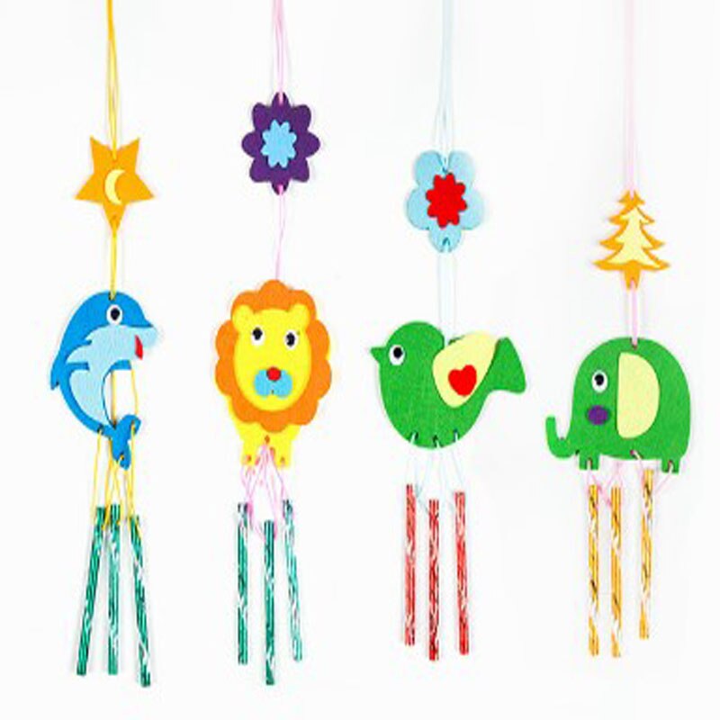 Joli carillon à vent en feutre non tissé | 16 dessins pour la sélection, bricolage, carillon à vent, paquet d'animaux, avion de voiture, décoration de la maison maternelle: No.3 4 designs