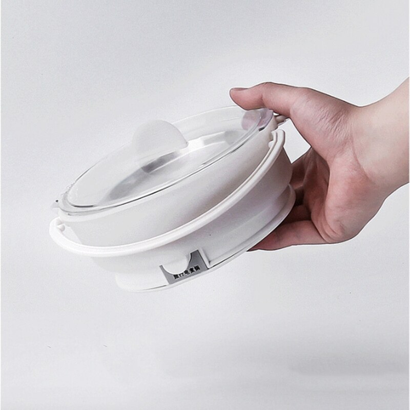 1L Folded Food Grade Silicone Slow Cooker Portable Cooking Pot Mini Pot Travel Electric Cooker