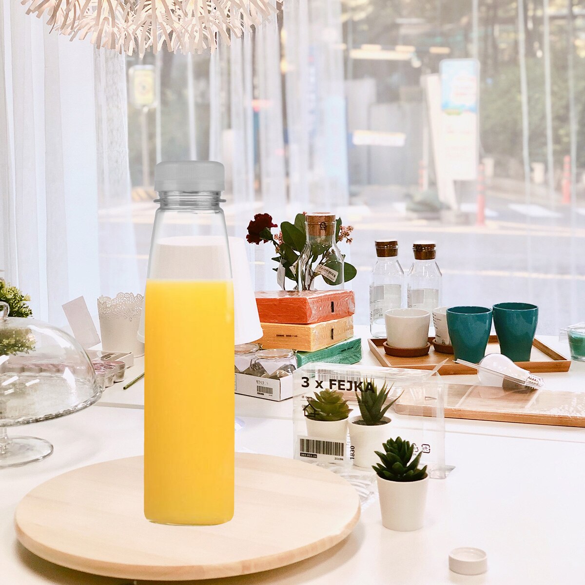 Liquid Water for Beverage Bottle Storage Bottles Transparent Plastic Bottles 10PCS