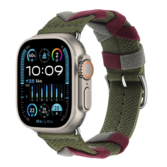 Bridon Strap for Apple Watch Series10 9 8 SE 7 6 Band 46mm 42mm 44mm 40mm 45mm 41mm 38mm Loop Nylon Bracelet IWatch Ultra 2 49mm: Black Yellow / 18mm