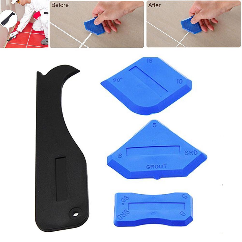 4Pcs/Set Caulking Tool Finishing Joint Sealant Silicone Grout Remover Scraper Window Finishing Sealant Grout Remover