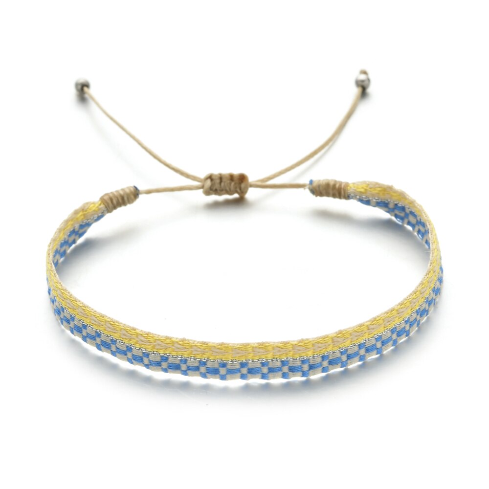 ZMZY trenzado Multicolor Boho mano pulsera tejida de Amistad los hombres y las mujeres Colombia nudo de cordón hecho a mano Wayuu playa de , joyería: QQ286