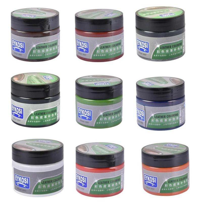 Pâte de réparation du cuir, colorant pour canapé, Agent de cuir, fissures, soins de polissage, rayures, trous, chaussures, vernis à peinture, 50ml, V1K2