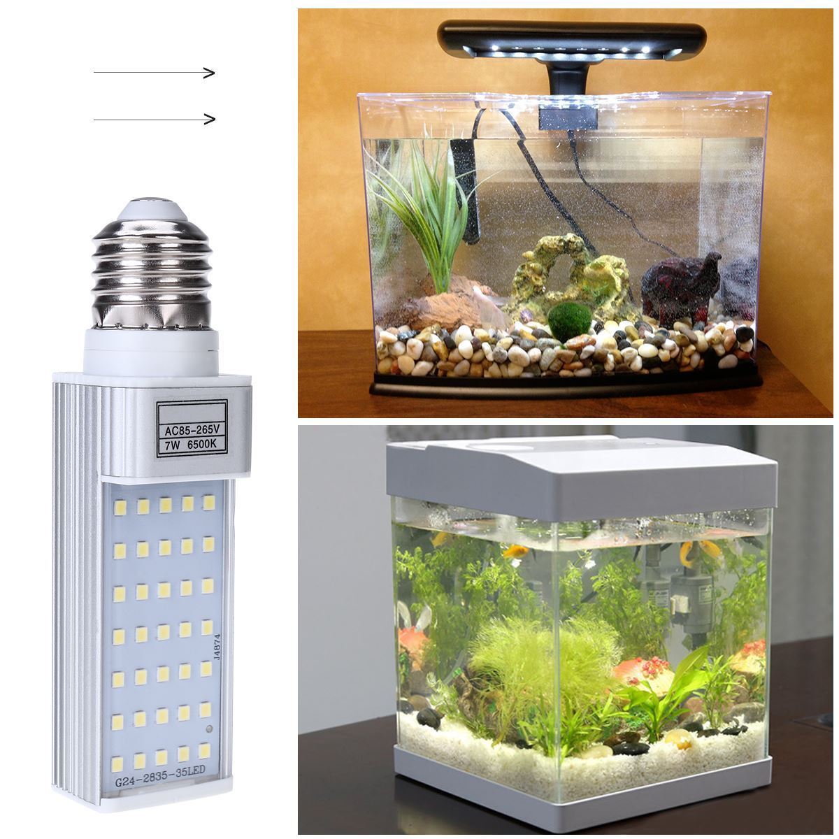 Groeiende Plant Visvijver Aquarium Led Lamp Licht Koraal Aquarium Wit Licht