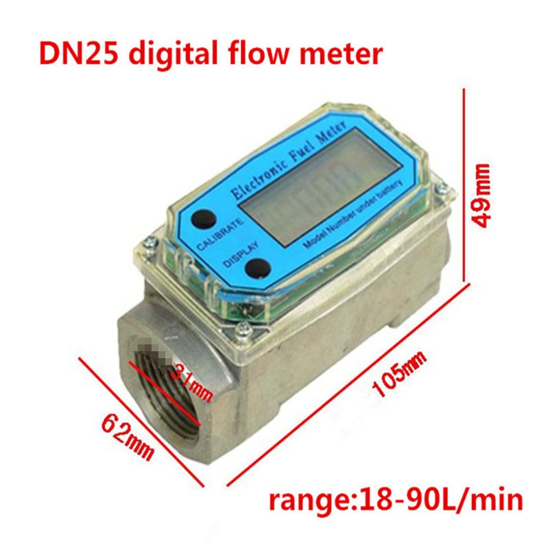 Digital Turbine Flow Meter petrol fuel gauge caudalimetro Flowmeter plomeria Pumping flow indicator sensor Counter DN40 G1.5