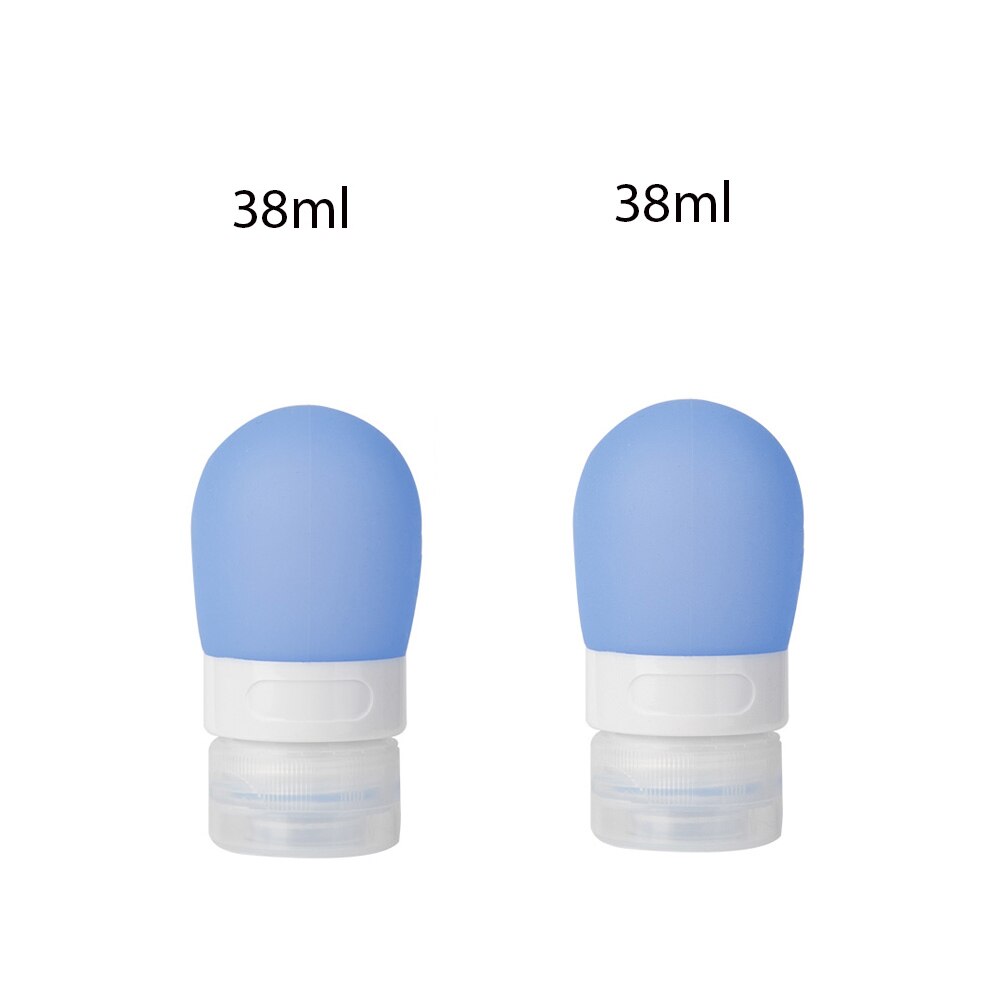 1/2/3 st set 38ml 60ml 80ml tomma silikon resepaket packpress flaska för lotion schampo bad små provbehållare: 2 st blå 38ml
