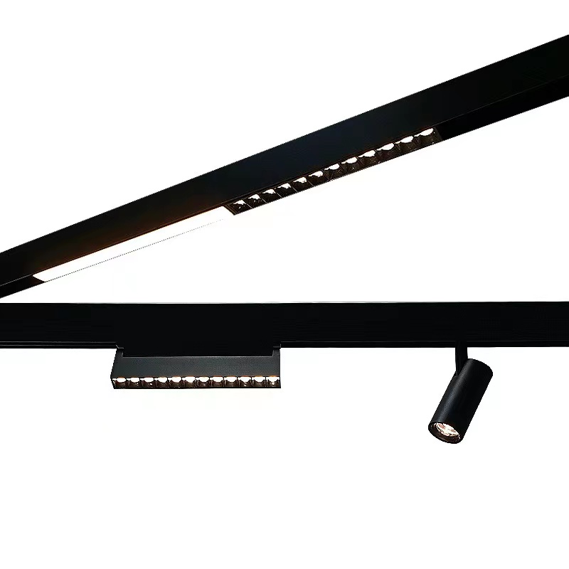 Holofote embutido de led, 6w, 12w, 18w, 24w, luz de pista magnética, grade dobrável, holofote de teto, luz interna, dc48v/ac220v