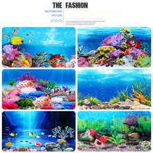 Aquarium fond papier peinture HD image 3D Aquarium papier peint Double face Aquarium décoratif Aquarium autocollant