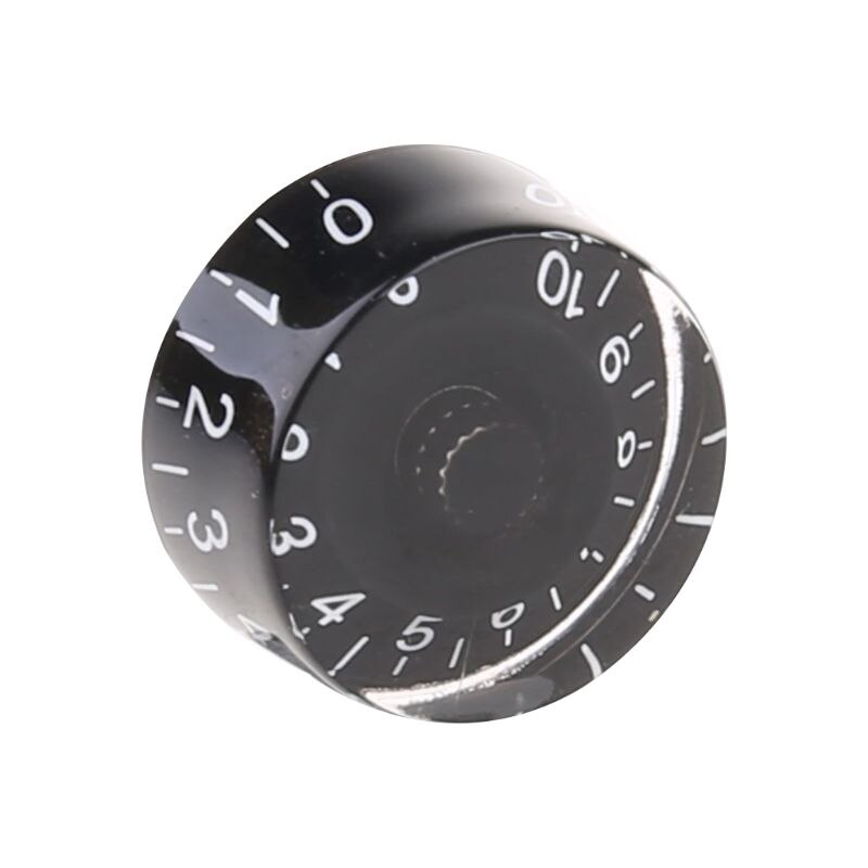 1pc Knob Button Volume Tone Control For LP Electric Guitar Bass Parts Black White Numerals Adjustable