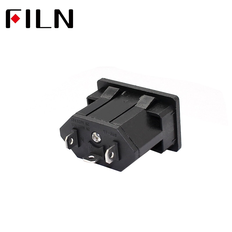 15A 125VAC IEC320 C14 Inlet Power Socket Connector Plug Industrial socket Plug IEC320 C14 3Pin Panel Power Inlet Socket