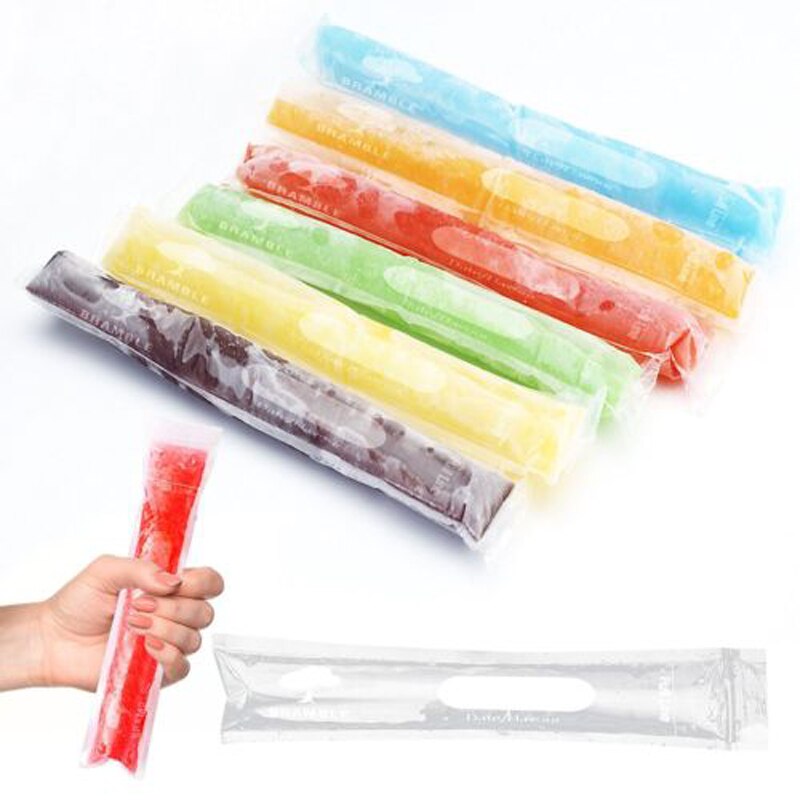 200PCS stampi per ghiaccioli per ghiaccioli borse monouso Candy Tube sacchetto con chiusura a Zip pop di congelamento
