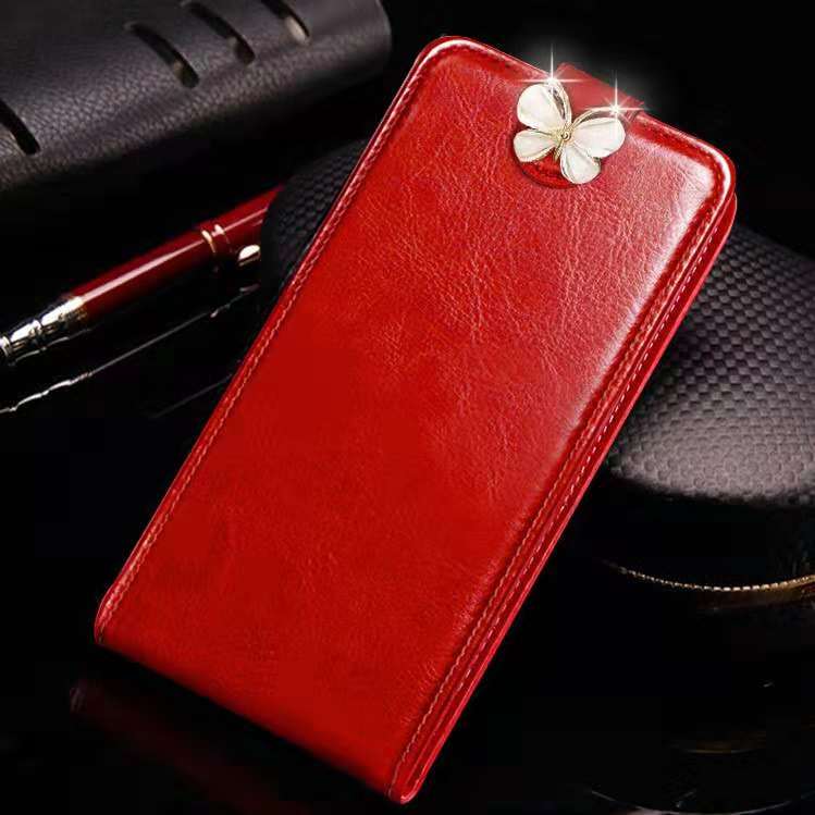 Luxury PU Leather Flip Case For Xiaomi Redmi 7A Case Wallet Cover For Xiaomi Redmi 7 A 16GB 32GB 64GB Case Coque: Redmi 7 / Red With Butterfly