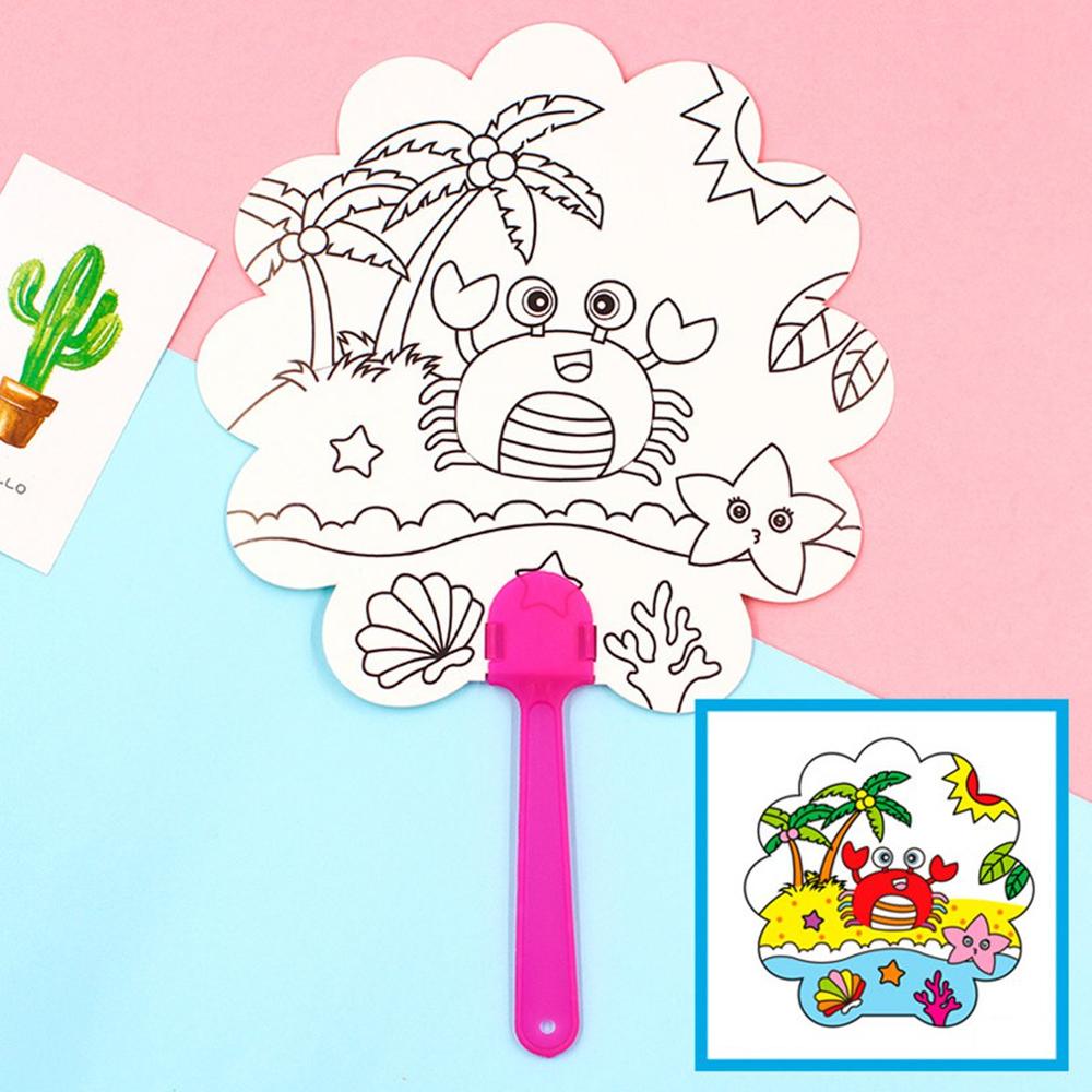 Juguetes De Grafiti de manualidades para niños, abanico de pintura con Borrador de línea, , multicolor, arte Hecho A Mano, artesanía, para niños: 09