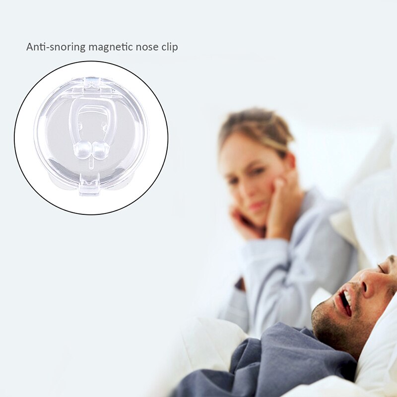 4/2/1 Pc Magnetische Anti Snurken Silicone Anti Snore Stopper Nose Clip Lade Slapen Aid Apneu Guard Night Met case
