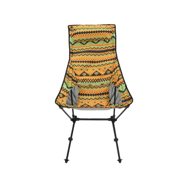 Ultralight Portable Folding Camping Chair Ethnic Customs with Pillow Aluminum Bracket Outdoor Fishing Camp Garden Furniture: yellow