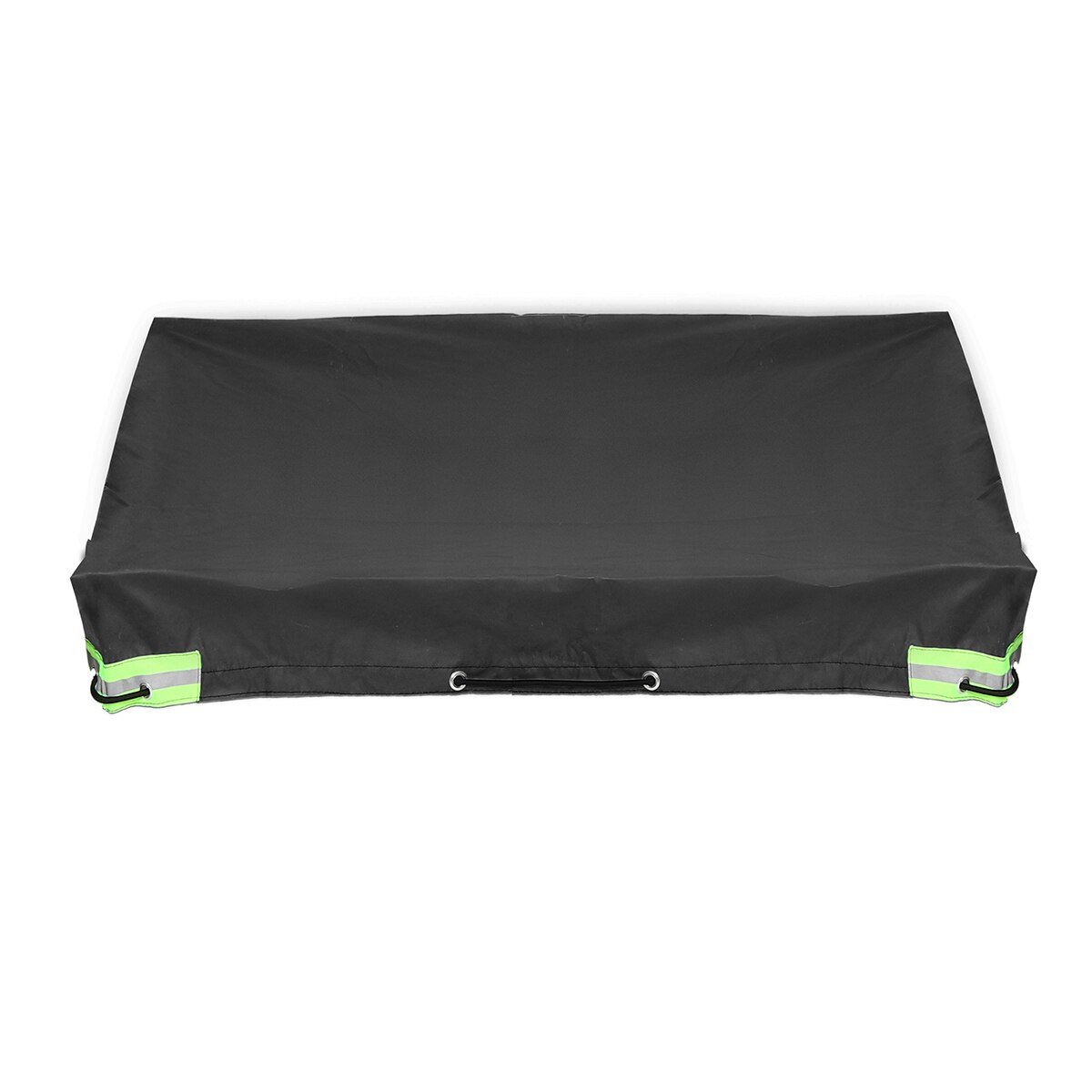 Bâche de voiture de remorque pliable imperméable à l'eau Anti UV protection solaire couverture de neige avec ceinture en caoutchouc pour 500/700 kg remorque voyage Camping auvent: Black / 183cmx122cmx13cm