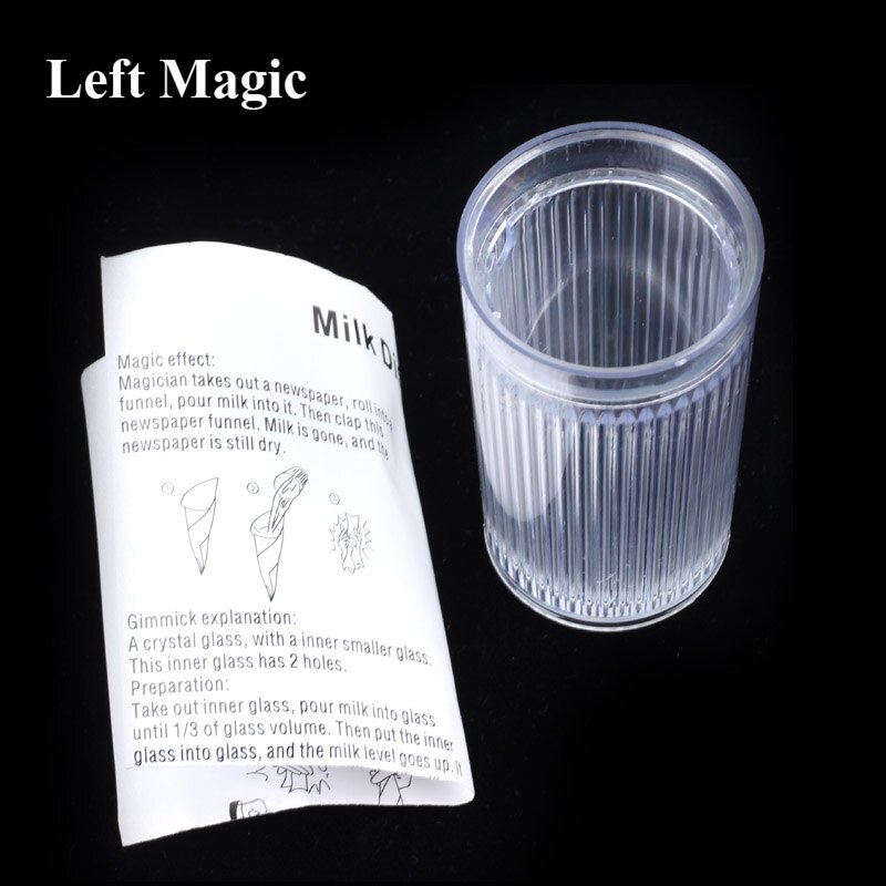 1 Uds. Vaso pequeño para leche que desaparece, trucos de magia ilusión, accesorios para , juguete mágico para niños E3057