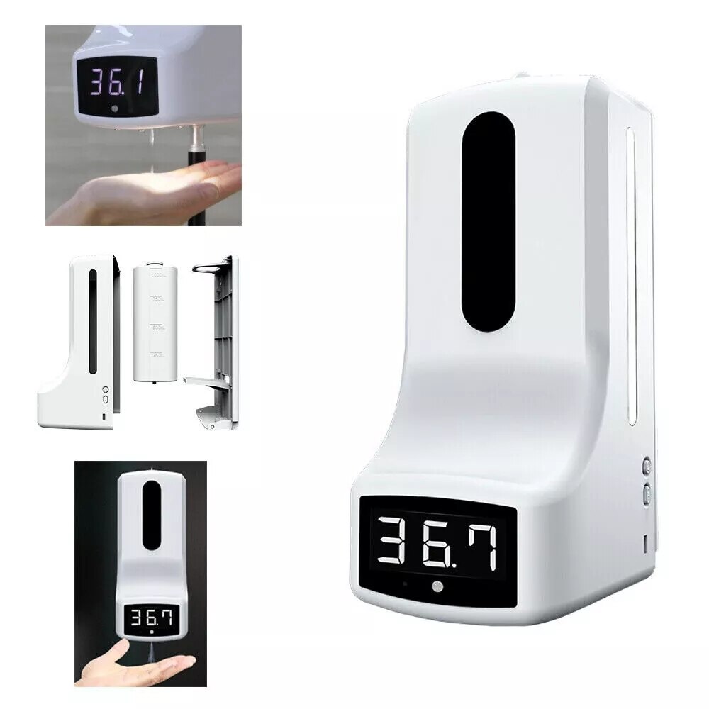 2 in 1 Infrared Thermometer K9 Automatic Soap Dispenser Palm Temperature Measurement and Disinfection Integrated Machine wb