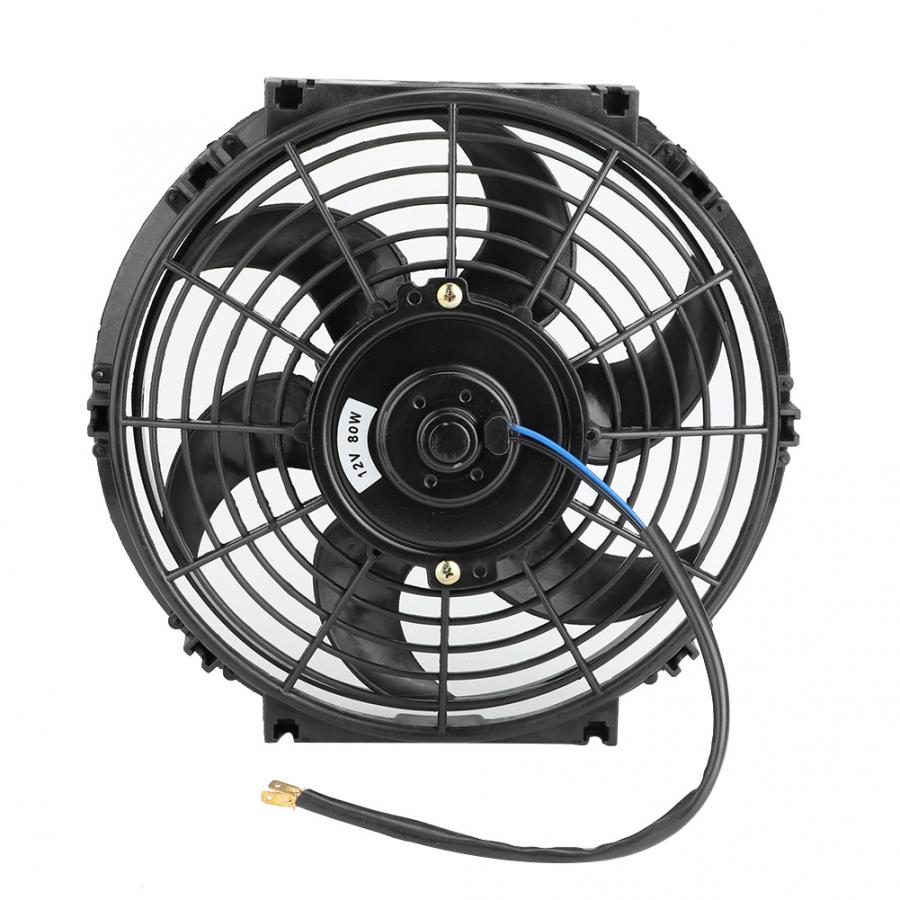 10in Electric Radiator Slim Fan Push/Pull 12V with Installation Accessories Cooling Fan Universal Fan Car Accessories