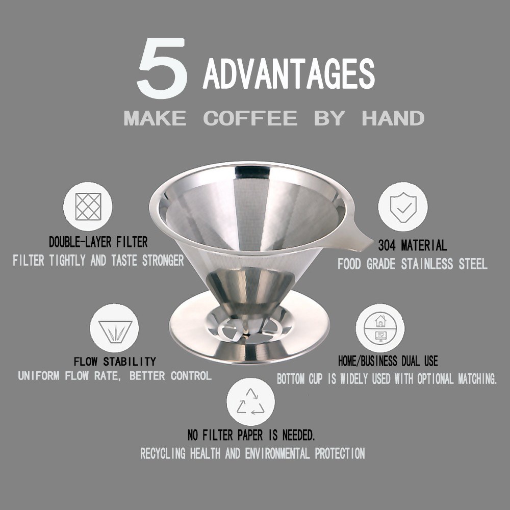 Herbruikbare Hand Drip Flanel Thee Koffie Filter W/Handvat Voor Giet-over Koffie Koffie Filter Over Koffiezetapparaat filter