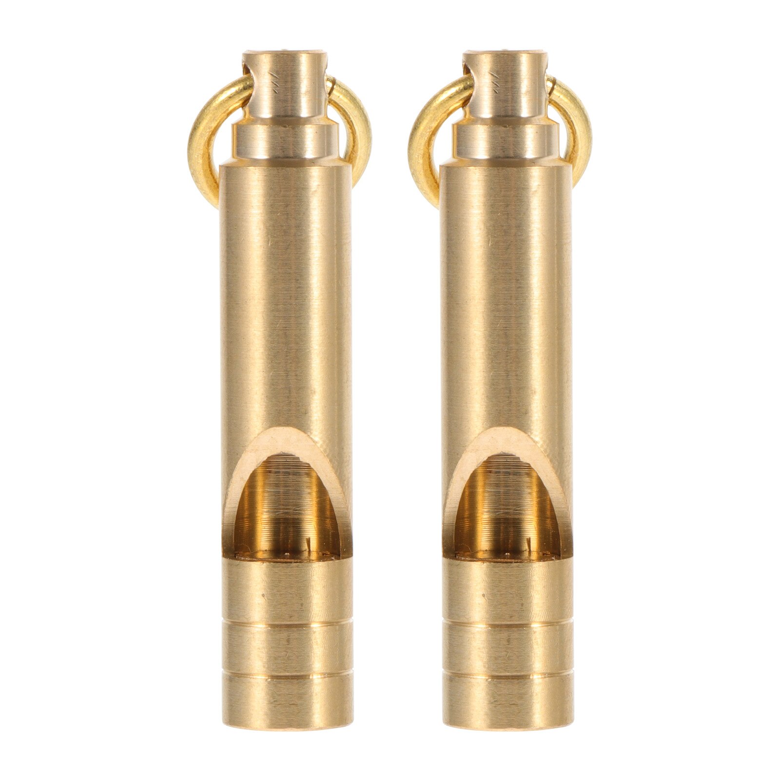 2Pcs Whistle Retro Brass Whistle Brass Whistle Brass Pendant Referee Whistle for Child Adult Home: Default Title