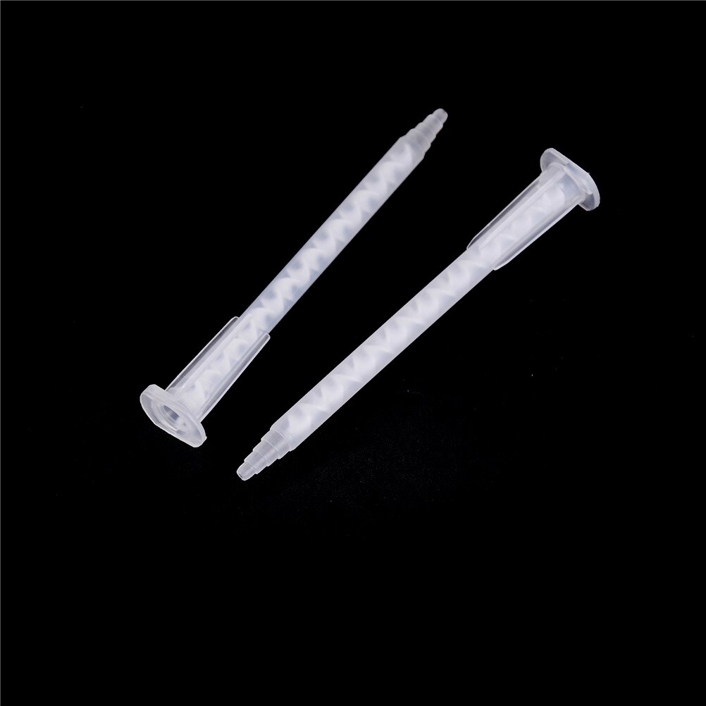 10Pcs Polypropylene Mixing Tube Nozzle Epoxy Resin Tool Dispenser Static Mixer Nozzles MA5.4-17S AB Glue Mixing Head