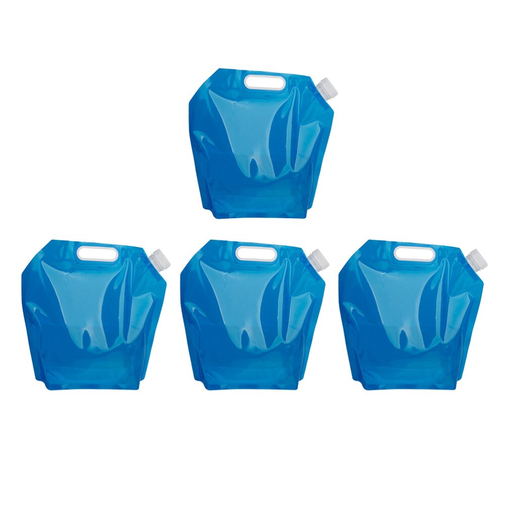 4Pcs 5L Outdoor Grote Capaciteit Water Zak Draagbare Opvouwbare Drinkwater Bag Opvouwbare Water Tank Container Ruimtebesparend wate
