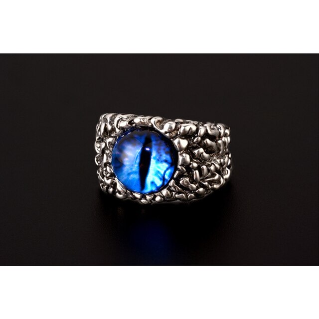 Punk Nazar Ringe für Damen & Herren - Geometrische Zinklegierung Schmuck: Blau