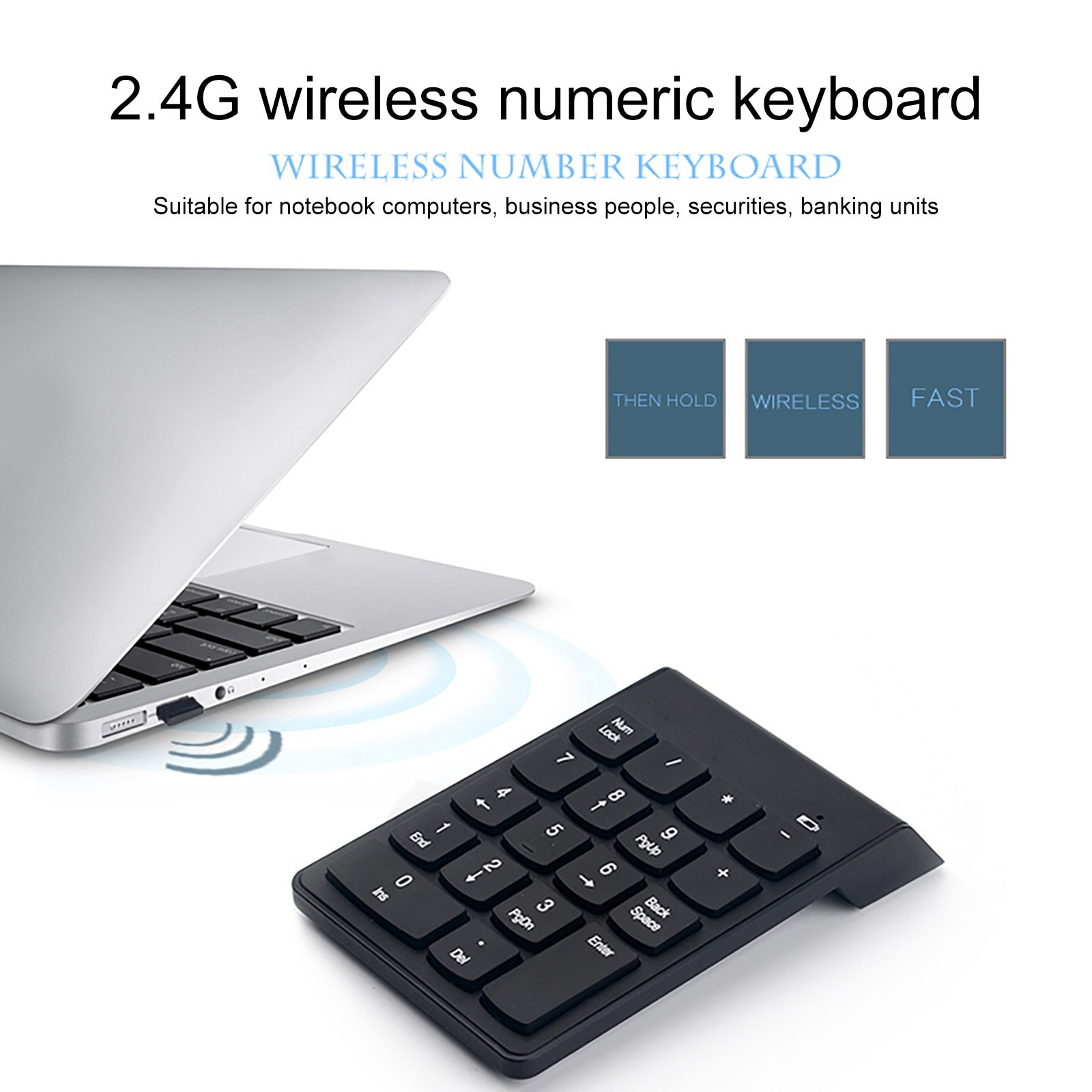 Number Keyboards Wireless Computer Keyboard 2.4G 18 Keys Numeric Keypad Cordless Digital Keyboards For PC Laptop Desktop Office