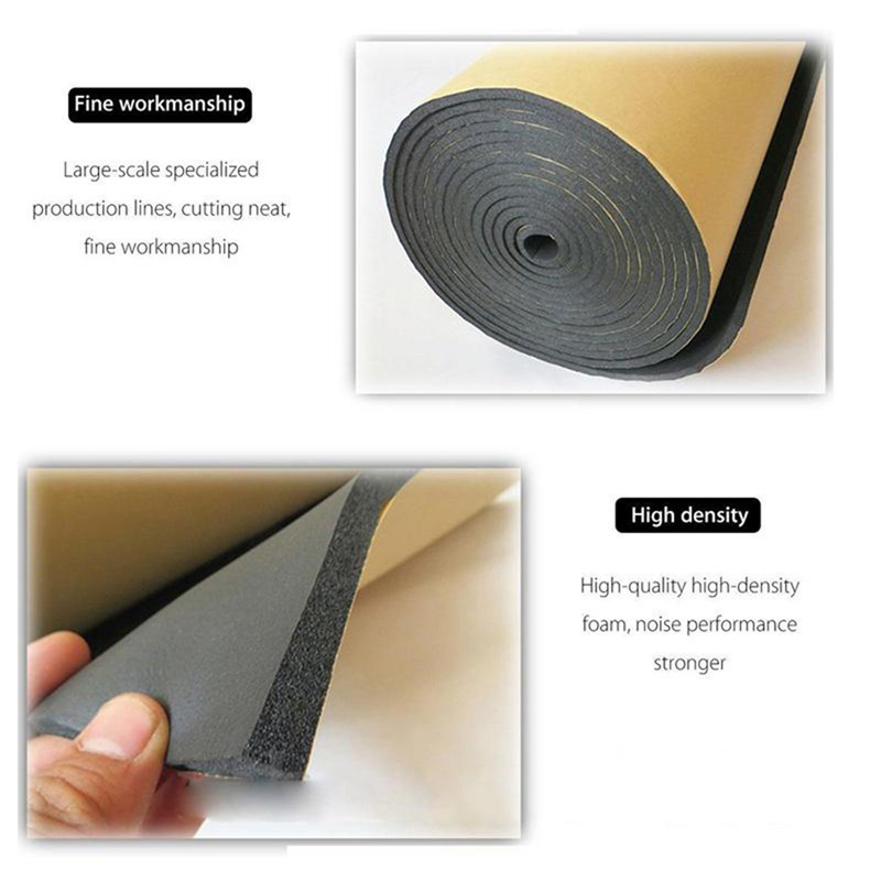 Car Soundproof Foam Adhesive Cotton Insulation Car Sound Proofing Deadening Heat Insulation Closed Foam Board 30 x 50cm
