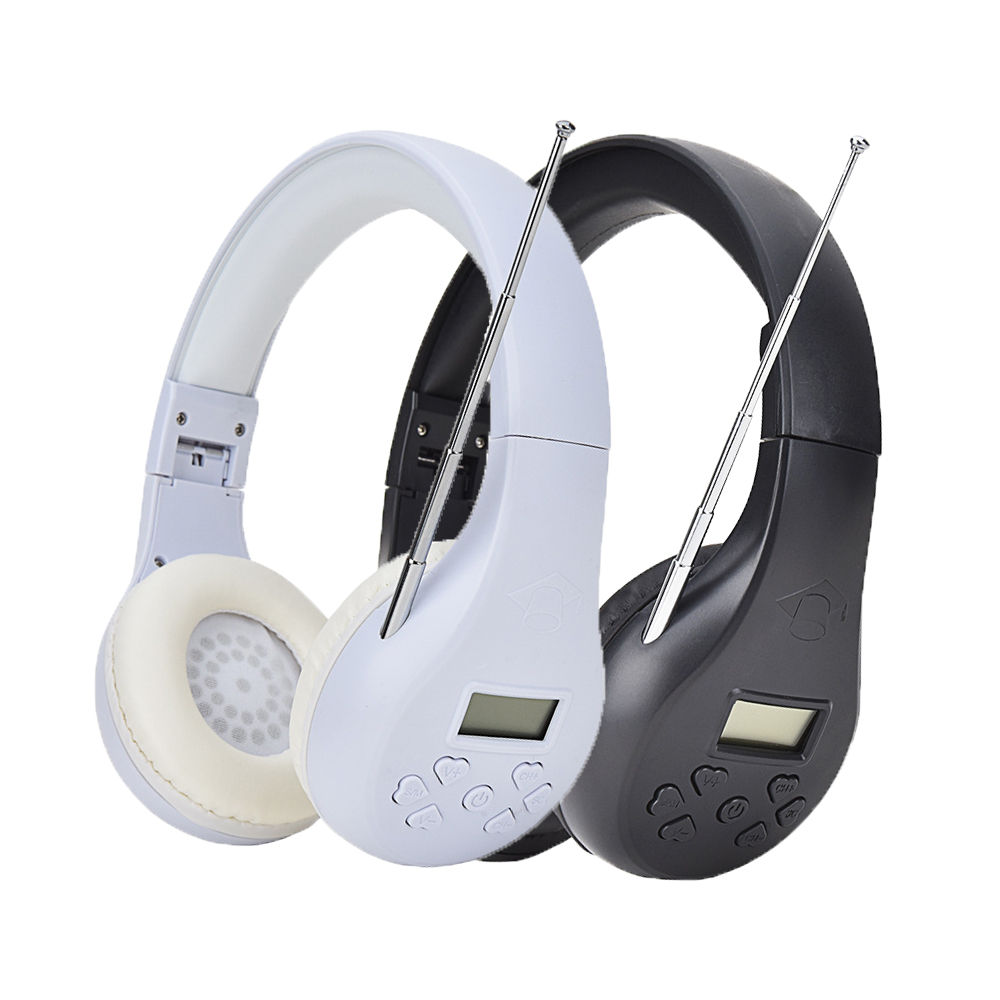 Auriculares estéreo con receptor de Radio FM portátil, cascos con pantalla Digital para conferencias, interpretación simultánea