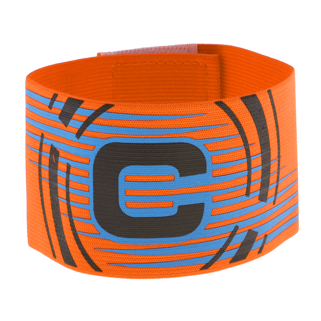 Football Soccer Captain Armband, Elastic Captains Armband for Adult Youth One Size, Stripe: Orange 