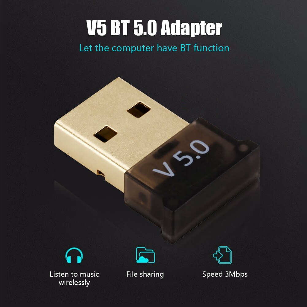 Usb Bluetooth Adapters Bt 5.0 Usb Draadloze Computer Adapter Audio Ontvanger Zender Dongles Laptop Oortelefoon Ble Mini Sender