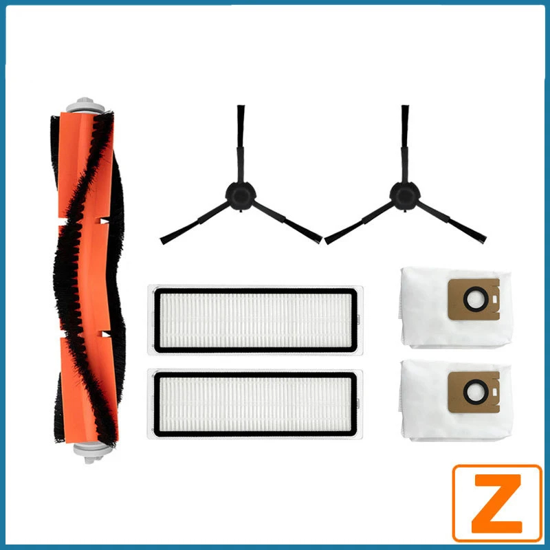 Para Xiaomi Mi Robot aspirador-mopa 2 Ultra STYTJ05ZHM filtro bolsas de polvo paño de mopa cepillo lateral principal piezas Accesorios: Caqui oscuro