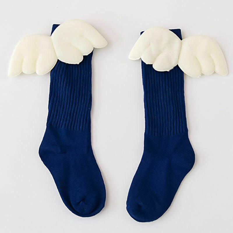 Cute GIRLS BABYS TUTU SOCKS SPANISH KNEE HIGH SATIN BOW SOCKS SOFT FRILLY KIDS 1-10 Y: Deep Blue / 7-9T
