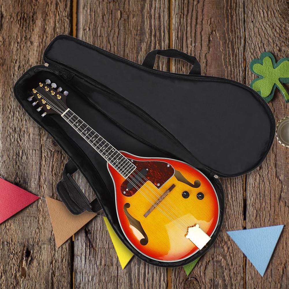 Mandolinpose etnisk bomuld fortykket bærbar skulder dual-use mandolin taske musikinstrument tilbehør mandolin taske