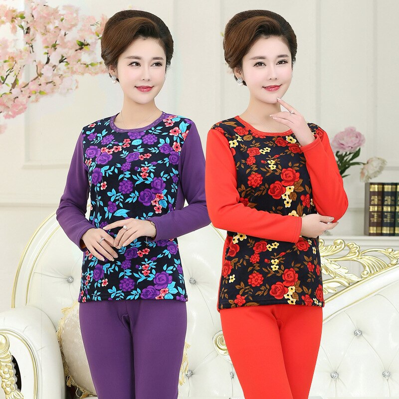 Dames slankmakende lange onderbroek winter thermische set warme kleding voor vrouwen winterkleding dames effen thermisch ondergoed
