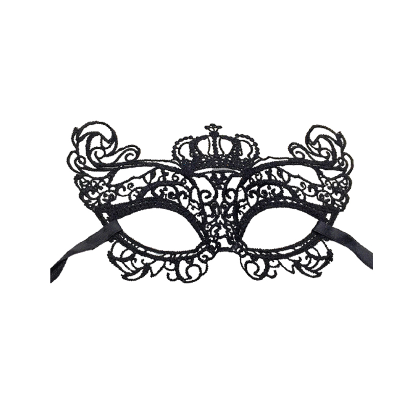 Women's Lace Mask Fashionable Black Fun Eye Mask Sexy Fun Black Dance Party Mask Accessories: Brown