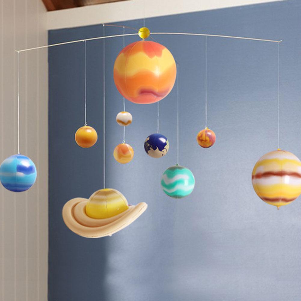 Home Decorations Inflatable Nine Planets Solar System Earth Eight Planets Teaching Charm Model Mall Pendant: Default Title