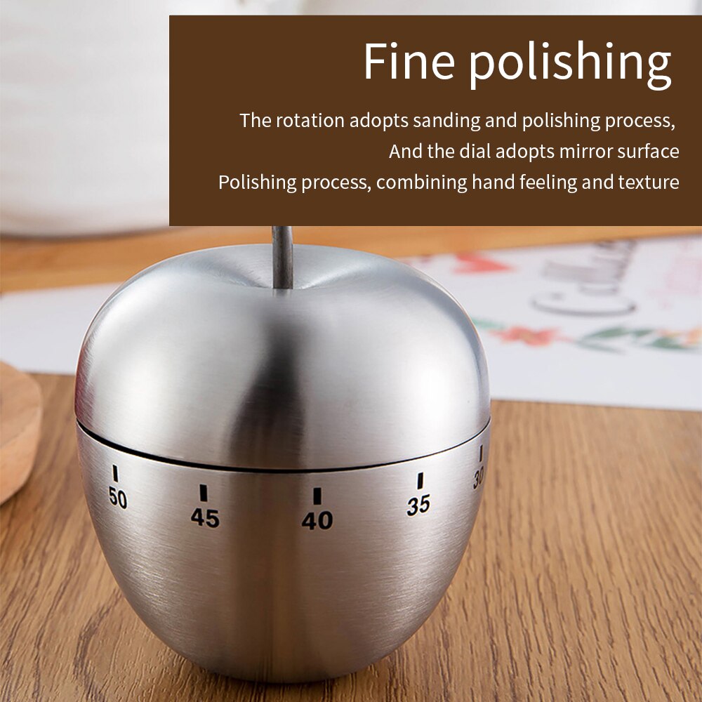 Stainless Steel Kitchen Timer Mechanical Egg Alarm Clock Reminder 60 Minutes Baking Cooking Tools Countdown Kitchen Accessories