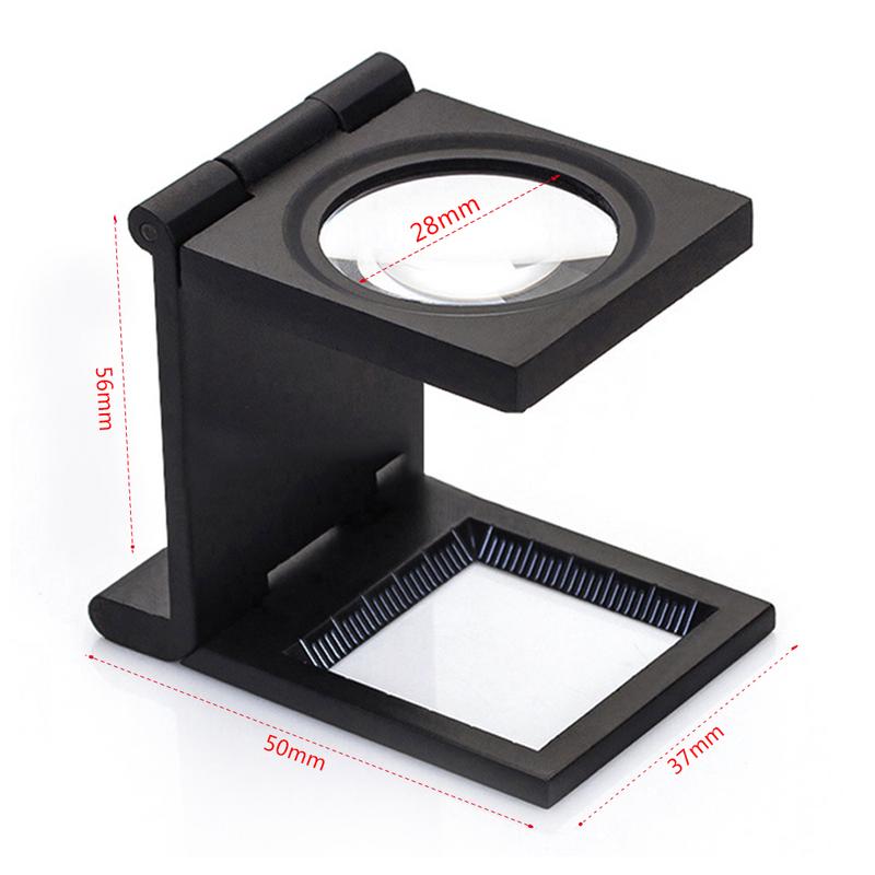 1 Piece 28MM 10X Folding Linen Tester Mini Pocket Metal Magnifiers Cloth Thread Counter Magnifier Magnifying Glass 9005D